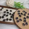Caja de piedra de oro natural cristal con agujero pasante accesorios caja mágica color cobre plateado pulido pulsera DIY collar joyería