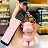 Chaveiro Pingente Urso Violento Casal para Mulheres, Estilo Popular Criativo, Simples e Fofo, Mochila de Estudante Chaveiro de Carro Brinquedo da Moda