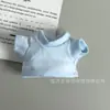 Roupa de boneca T-shirt de cor sólida para bonecos de pelúcia de 10cm, roupa de manga curta 14cm Atacado de roupas para pingentes e bonecos Palm Dog