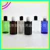 Garrafa plana de 180ml com tampa flip-top, adequada para desinfetante para as mãos, loção, detergente de louça, medicamento líquido e shampoo