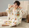 Pijama Novo para Meninos 2027, Estilo Primavera e Outono, Algodão, Manga Longa, Roupa de Casa Estilosa para Crianças e Adolescentes