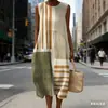 Sitio Independiente Transfronterizo Amazon Temu Moda Moderna Vestido Largo sin Mangas Ropa de Verano para Mujer Venta al por Mayor