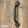 Manija de Puerta de Hierro Fundido Estilo Retro Europeo para Patio Exterior Jardín Puerta de Madera Armario Decorativa Manija de Hierro Pestillo