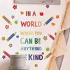 Adesivos de Parede Coloridos com Letras Autoadesivas Transfronteiriços para Casa, Quarto, Sala de Estar, Hall de Entrada, Parede de Fundo, PVC, Removíveis