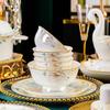 2024 Jingdezhen Cerámica Vajilla Tazón y Plato Juego Regalo para el Hogar Flor China Nueva Alto Valor de Color Tazón y Plato Venta al por Mayor