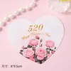 Celebridad de Internet 520 Decoración de Pastel para el Día de San Valentín Pareja Sosteniendo Rosas Vaso Recto Vaso de Mousse de Fresa Bolso