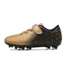 Zapatos de fútbol de velcro transfronterizos con tacos largos, versión de talla grande para niños y niñas, adolescentes, competición profesional y zapatos de fútbol de entrenamiento
