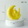 Vela Aromática de Lua e Estrela Ornamento de Festival Presente Estilo Arquitetônico do Oriente Médio Vela em Formato de Lua