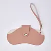 Estuche Portátil para Gafas de Cuero PU Anti-Pérdida Portátil para Viaje Bolsita para Gafas de Sol Bolso para Niñas Colgante para Bolsos