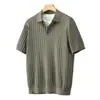 Camisa Polo de Punto Manga Corta para Hombre con Cuello Antirrayas, Camiseta de Negocios Estilo Old Money, Venta al por Mayor de Fábrica Transfronteriza de Verano
