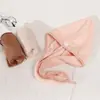 ¡Guau, gorro absorbente de piña a cuadros engrosado transfronterizo para secar el cabello de mujer, turbante de vellón de coral de secado rápido, toalla suave para secar el cabello al por mayor
