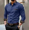 Bestseller de comercio electrónico transfronterizo: camisas de manga larga nuevas para hombre para primavera y otoño, adecuadas para negocios, para ir al trabajo y para uso casual