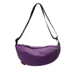 Bolsa de Lona de Grande Capacidade para Mulheres 2025 Nova Moda Design de Nicho Bolsa de Ombro Único Transversal Versátil para o Dia a Dia Bolsa Dumpling