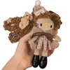 Llavero Kt de Piernas Largas de Gama Alta de Moda Serie Maillard Súper Hermoso Original Cabello Largo y Rizado Colgante para Bolso Kt
