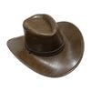 Chapéu de Cowboy Western Americano Primavera e Outono Couro Masculino Escalada Montanha Chapéu de Sol Feminino Espanhol Aba Larga Protetor Solar Viagem