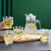 Botella de vidrio para agua fría traje valor de color alto hogar gran capacidad botella para agua fría octogonal agua regalos de empresa estampada al por mayor