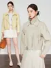 Chaqueta auténtica de cuero genuino Haining para mujer, colección primavera/otoño 2026, estilo corto, inspirada en motociclista, corte holgado, chaqueta de piel de cordero, moderna