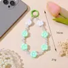 Cadena de teléfono con cuentas florales coloridas estilo Ins, accesorio lindo para funda de teléfono, cadena de muñeca para bolsa de auriculares, colgante anti-pérdida