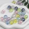 Dingyi 10-12 Perlas Estrella Ópalo Luna Fría Resina Galvanizada Agujero Pasante Perlas Sueltas Sin Rayaduras Accesorios para Cadena de Teléfono Móvil DIY