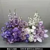 Arreglos Florales Morados para Bodas, Orquídeas Phalaenopsis Artificiales, Caminos de Flores, Decoraciones de Boda, Flores Artificiales, Decoración de Compromiso Arte Floral