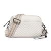 Bolso de Mujer Estilo Coreano Transfronterizo Primera Capa Piel de Vaca Bolso Bandolera de un Solo Hombro para Mujer Nuevo Hilo Bordado Color Sólido Celebridad de Internet Cuero Genuino Bolso Cuadrado Pequeño para Mujer
