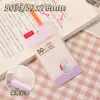 50 Hojas de Notas Adhesivas Transparentes Esmeriladas Tiras Adhesivas de Color Fluorescente para Mascotas Notas Adhesivas para Estudiantes Papel Adhesivo Notas Adhesivas Reutilizables Notas de Memo