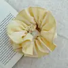 Saia Plissada Amarela Leite Estilo Coreano Anel de Cabelo de Intestino Grosso Grande Saia de Cabelo para Nuca Headdress Anel de Cabelo de Flor Acessórios de Cabelo