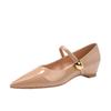 6318-5 Sapatos Femininos Internos que Aumentam a Altura com Salto Anabela, Bico Fino, Sola Reta, Versáteis, Simples, Casuais Sapatos Internos que Aumentam a Altura para Mulheres