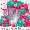 Conjunto de Balões de Aniversário em Espanhol Amazon Transfronteiriço Decoração de Fundo Cortina de Chuva Conjunto de Arco de Balões para Festa