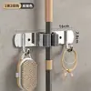 Gancho de suporte de parede para esfregão sem furos Balcão Banheiro Banheiro Fivela Fixa Suporte de armazenamento de vassouras