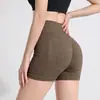 Shorts de Yoga de Cintura Alta para Control de Abdomen Ropa Exterior Pilates Shorts de Fitness Trasero de Durazno Leggings Deportivos de Alta Elasticidad para Levantar Glúteos