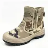 2026 Novo Modelo de Sapatos de Segurança para Trabalho com Zíper, Antiderrapante, Amortecedor, Resistente ao Desgaste, Botas de Cano Alto Simples, Botas de Combate Camufladas para Exterior, Sapatos Masculinos para Caminhada