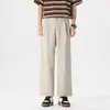 Pantalones cortos grises oscuros para hombre, corte recto y holgado, finos de verano 2026, transpirables, amigables con la piel, pantalones casuales versátiles para hombre, venta al por mayor