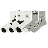 85349 Calcetines de Otoño para Mujer Lindos de Dibujos Animados hasta la Pantorrilla Sin Costuras Deportivos Calcetines Largos de Panda Calcetines de Algodón Grises