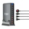 Comércio Exterior Suprimento Transfronteiriço 800W Carregamento de Viagem Plugue de Carregamento de Mesa Multi-Porta Adaptador Carregador Rápido de Nitreto de Gálio Pd