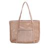 2024 Amazon Travel Bolsa de praia portátil com alça larga Bolsa de praia de malha Bolsa de praia portátil grande Bolsa de ombro feminina