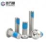 Tornillos Redondos de Cabeza Hexagonal Recubiertos de Pegamento de Acero Inoxidable 304, Tornillos y Pernos Antiaflojamiento, Antideslizantes, Antidesprendimiento M2M3M4M6