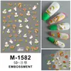 Os Últimos Adesivos de Unha Série de Ano Novo Alívio Estéreo 5D Fogos de Artifício de Ano Novo Mahjong Fortuna Joias Adesivas para Nail Art