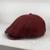 Gorra de Vanguardia Artística Retro Estilo Japonés para Mujer Otoño e Invierno Marrón Cabeza Grande Pana Versátil Gorra Bailey para Hombre