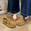 Zapatos Birkenstock de Suela Gruesa para Aumentar la Altura, Cobertura Total para Mujer, Nuevo Estilo Primavera 2026, Zuecos Transpirables Perforados, Sandalias Romanas