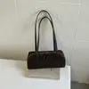 Bolso de Bowling Retro de Ante Melange para Mujer 2026 Nuevo Gran Capacidad Moda para Viajes Diarios Bolso de Hombro Único Bolso de Axila