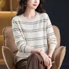 Suéter de tricô estiloso para mulheres, perfeito para primavera, outono e inverno, coleção primavera/outono 2026, corte justo, valoriza a silhueta, versátil e pode ser usado como camada base