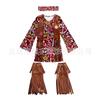 Saias Hippie com Franjas Transfronteiriças para Adultos e Crianças Roupas Cosplay Hip-Hop Anime Desenho Animado Japonês