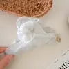 Presilha de Cabelo de Rede Plissada Super Fada Feminina 2025 Novo Estilo Presilha de Cabelo Versátil Presilha Tubarão de Cabelo Acessório de Cabeça para Celebridade da Internet