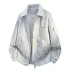 Nueva Chaqueta de Hombre Primavera 2026 Camisa de Manga Larga Tie-Dye Abrigo Artículo Caliente en Transmisión en Vivo de Tiktok en Dewu