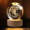 Lámpara de noche personalizada de bola de cristal luminosa, un regalo conmemorativo creativo y práctico para niños y niñas en su cumpleaños, o como decoración para el Día del Maestro.