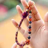 Cordón para Teléfono Móvil Estilo Chino Original Tejido a Mano Gama Alta Nicho Cadena para Teléfono Móvil China con Cuentas Cuerda Colorida de Xizang