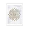 Pintura decorativa triple sin marco con patrón de flor de mandala beige estilo europeo para sala de estar, sala de yoga, pared de fondo, colgante de pared AliExpress