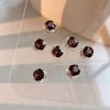 Novo Estilo Rosa Seco Pilha Diamante Joias Celebridade da Internet Manicure Diamante Super Brilhante Coração Torto Unha Finalizada Hacha Ângulo Reto Decoração de Unha