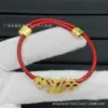 Pulseira com Letra V da Família Burro Estilo Nicho de Luxo Leve Europeu e Americano Design Versátil de Personalidade Joia